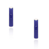 Rule the Circle — Blue Enamel Hoop Earrings