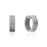 Forged in Silver — Rope Texture Hoop Earrings