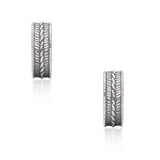 Forged in Silver — Rope Texture Hoop Earrings