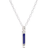 Own the Night — Blue Enamel & Black Diamond Pendant