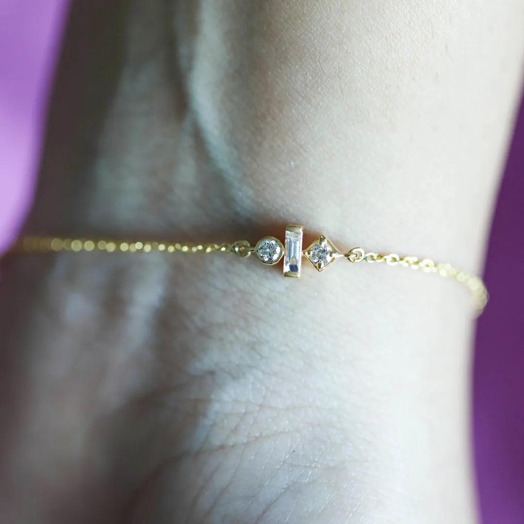 Geometric Diamond Bracelet