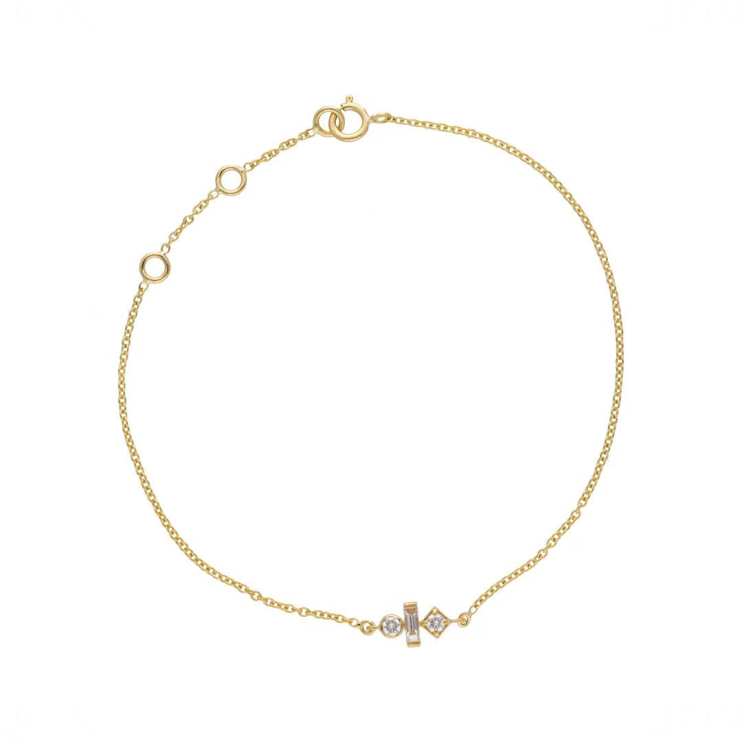 Geometric Diamond Bracelet