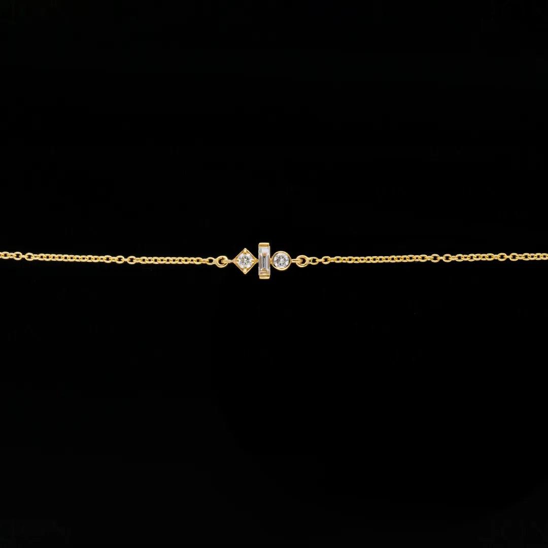 Geometric Diamond Bracelet