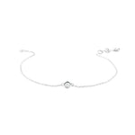 Bezel Chain Bracelet|14k Gold, Diamond
