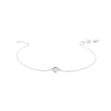Bezel Chain Bracelet|14k Gold, Diamond