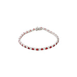 Ruby/Sapphire Diamond Tennis Bracelet