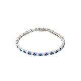 Ruby/Sapphire Diamond Tennis Bracelet