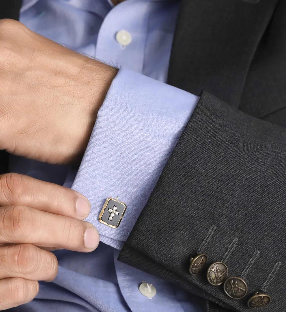 Art Deco Cross Cuff Links