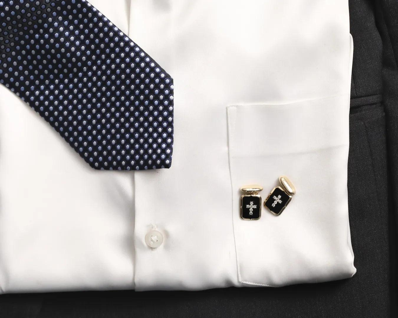 Art Deco Cross Cuff Links