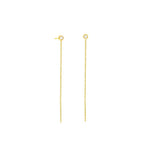 Bezel Diamond Thread Earrings