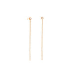 Bezel Diamond Thread Earrings