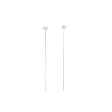 Bezel Diamond Thread Earrings