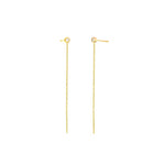 Bezel Diamond Thread Earrings