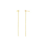 Bezel Diamond Thread Earrings