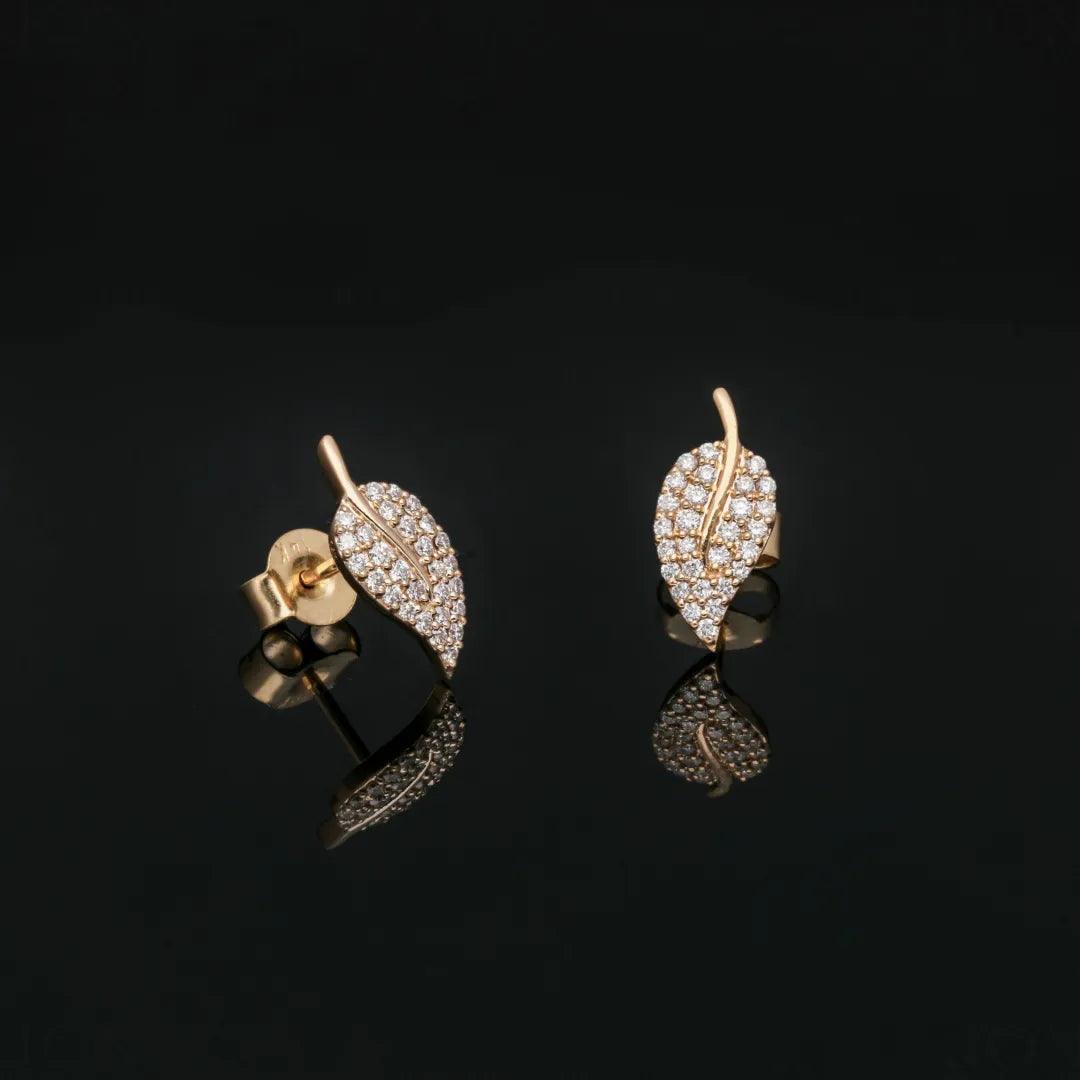 Dainty Leaf Studs