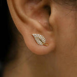 Dainty Leaf Studs
