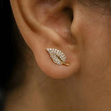 Dainty Leaf Studs