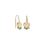 Opal Emerald Hook Earrings