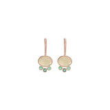 Opal Emerald Hook Earrings