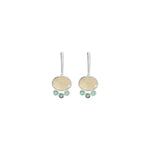 Opal Emerald Hook Earrings