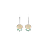 Opal Emerald Hook Earrings