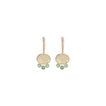 Opal Emerald Hook Earrings
