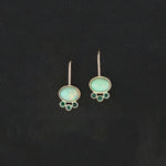 Opal Emerald Hook Earrings