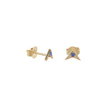 Minimal Blue Sapphire Studs