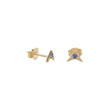 Minimal Blue Sapphire Studs
