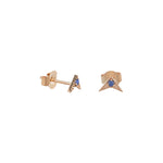 Minimal Blue Sapphire Studs