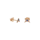 Minimal Blue Sapphire Studs
