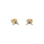 Minimal Blue Sapphire Studs