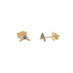 Minimal Blue Sapphire Studs