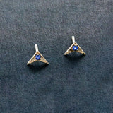 Minimal Blue Sapphire Studs