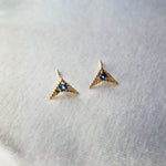 Minimal Blue Sapphire Studs