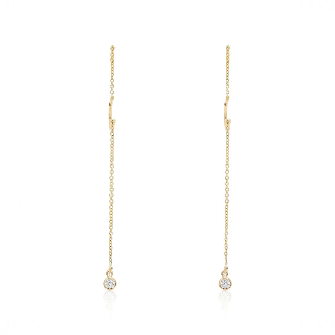 Bar Long Chain Earrings