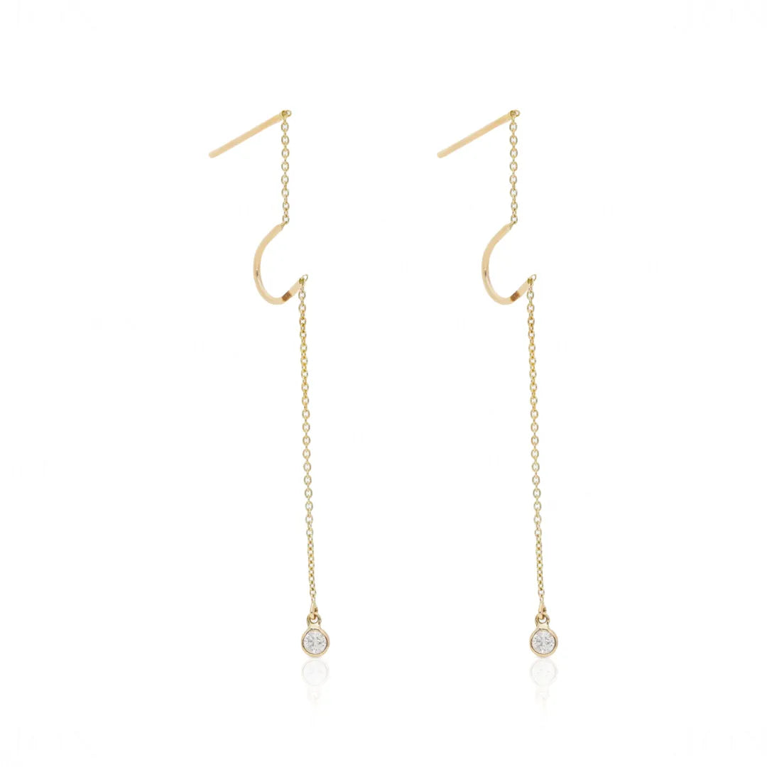 Bar Long Chain Earrings