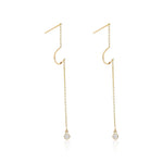Bar Long Chain Earrings