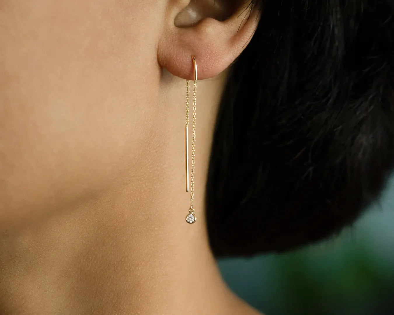 Bar Long Chain Earrings