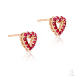 Cherry Heart Studs