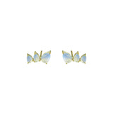 Pear Moonstone Studs
