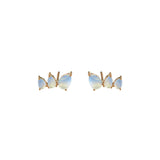 Pear Moonstone Studs