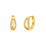 Diamond Minimalist Huggie Hoops