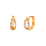 Diamond Minimalist Huggie Hoops