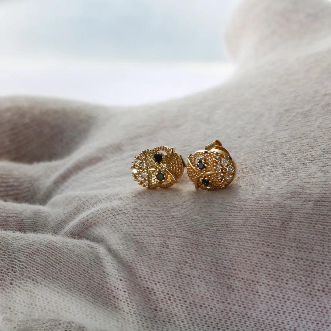 Starry Night Owl Studs