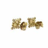 Diamond And Oval Shape Opal Stud Earrings - The Jewelz 