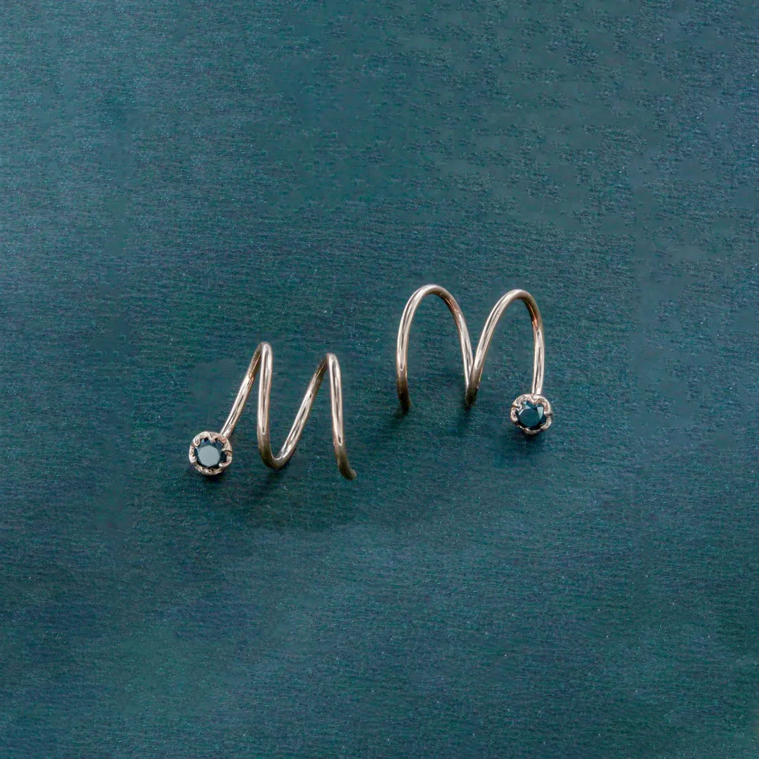 Double Piercing Spiral Cuff