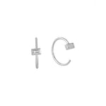 Baguette Diamond Hoops