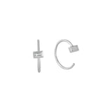 Baguette Diamond Hoops