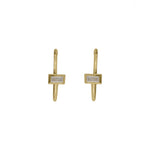 Baguette Diamond Hoops